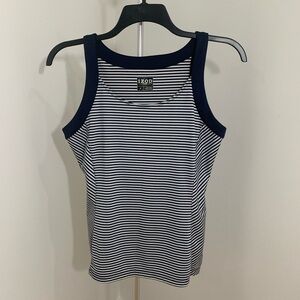 Women’s IZOD Golf Navy Striped Tank Top Medium